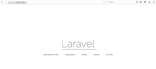 Главная страница Laravel после установки