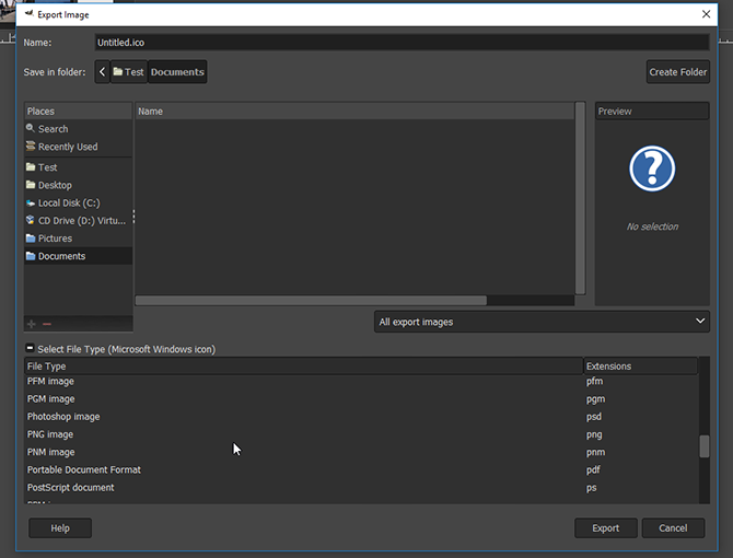 Экспорт в PSD или другие форматы