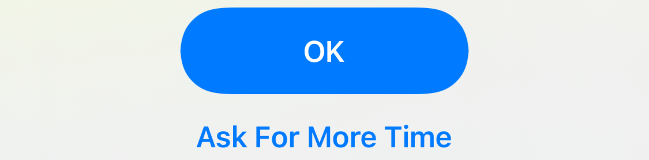 Нажмите «Попросить ещё время» на iOS