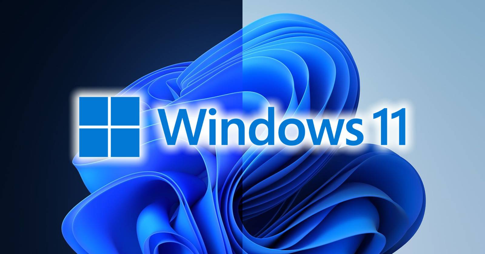 Windows 11 — светлая и тёмная тема на экране ноутбука