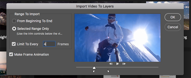 make gif in photoshop from video