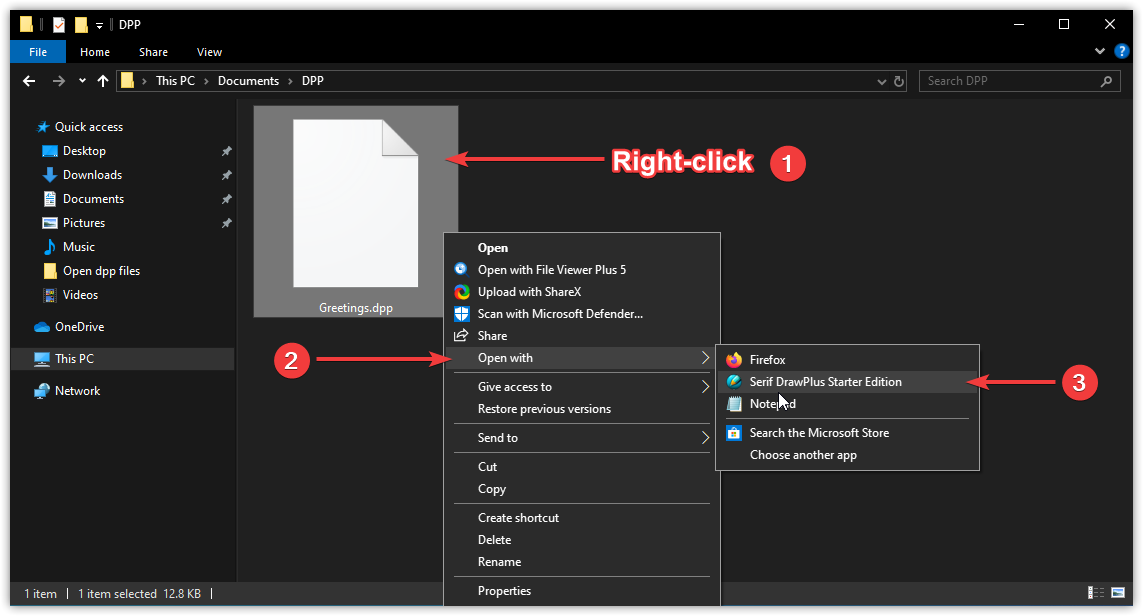Открыть и редактировать .dpp файл в DrawPlus