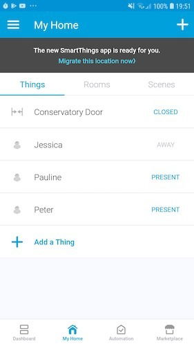 Уведомления о стуке в дверь с SmartThings