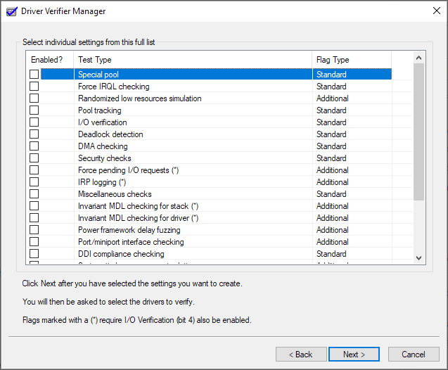 Выбор параметров в Verifier