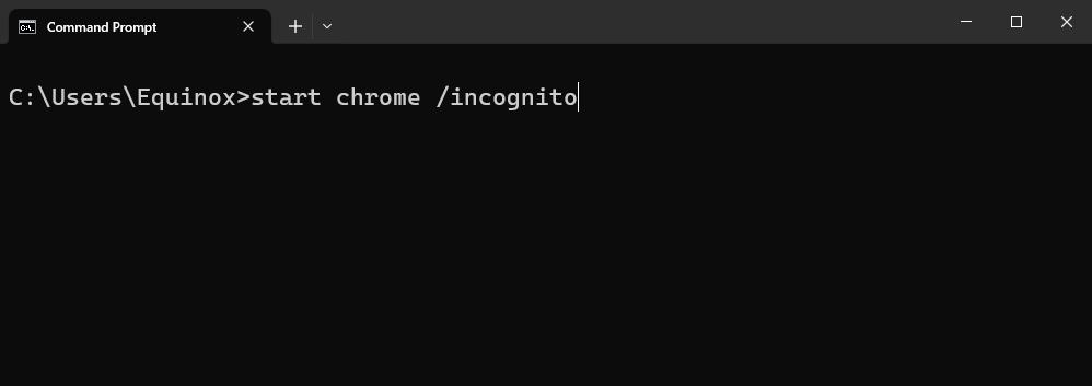 Запуск Chrome с флагом /incognito в Командной строке. 