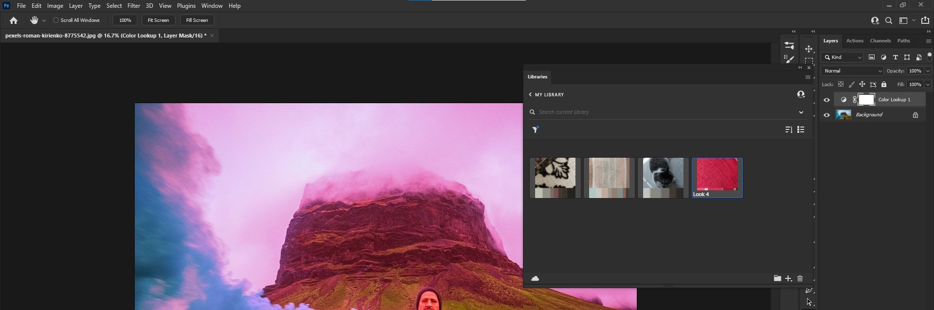 Добавление LUT в Photoshop