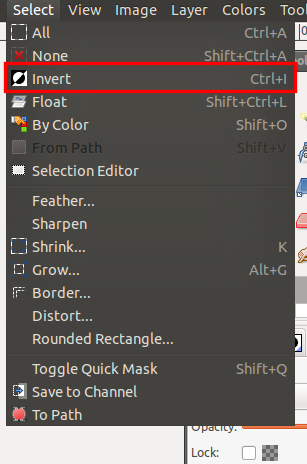 Инвертирование и удаление лишних пикселей свечения