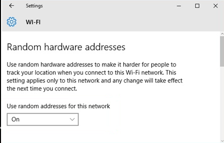 Скриншот раздела настроек Wi‑Fi в Windows 11, показывающий переключатели приватности и управления сетью