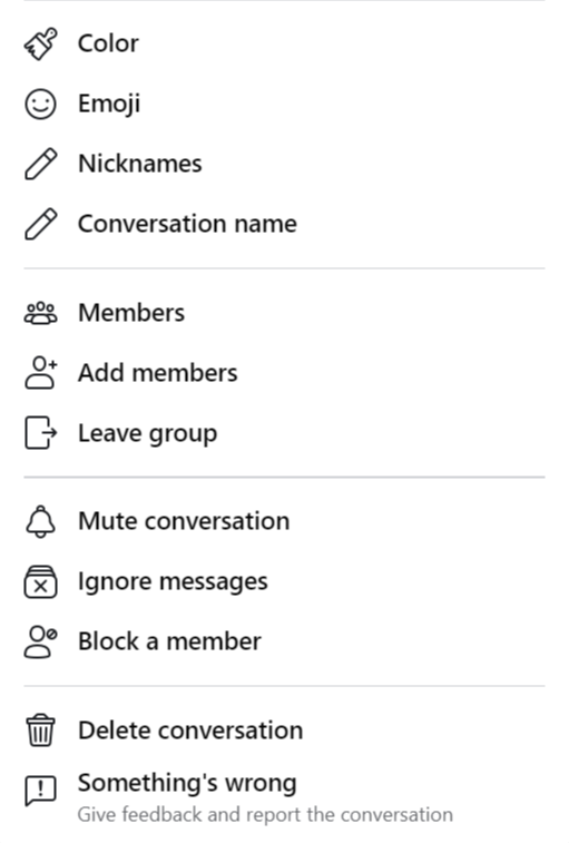 Интерфейс Messenger в браузере: иконка в правом верхнем углу