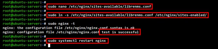 настройка nginx для LibreNMS