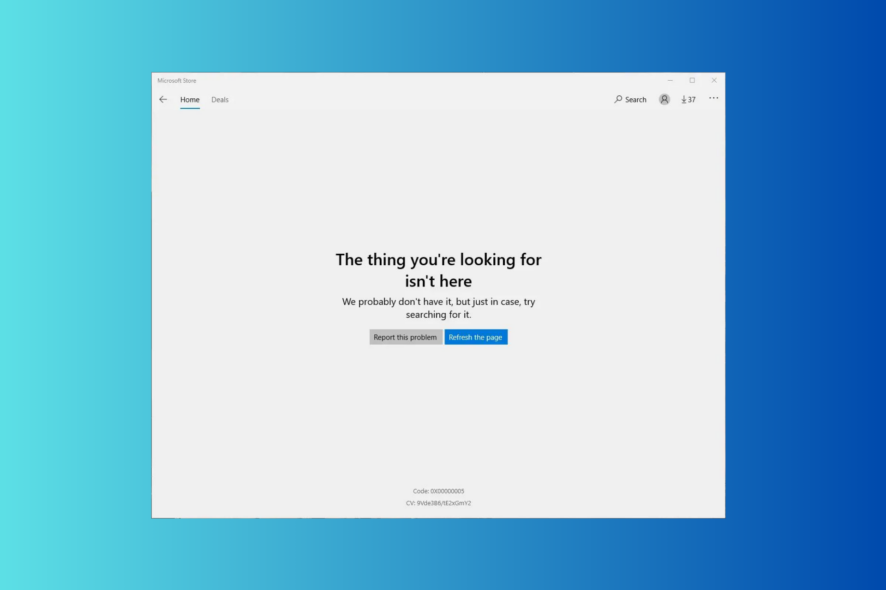 Corrigir erro 0x00000005 na Microsoft Store