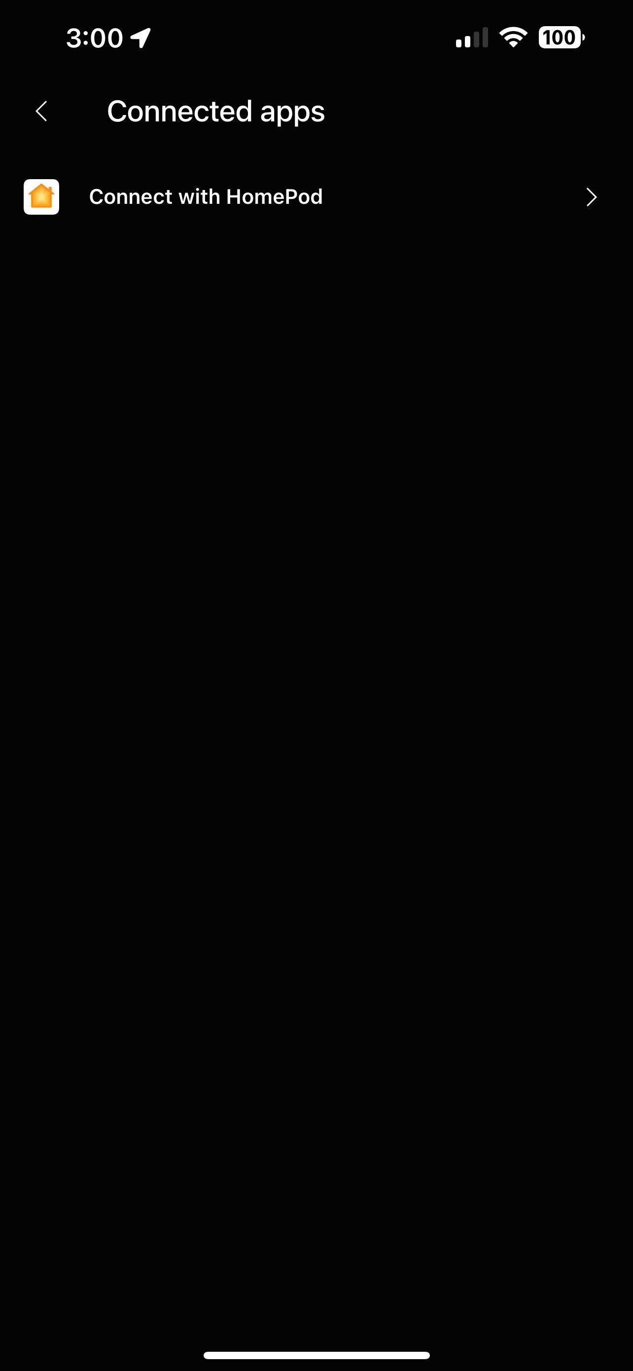 YouTube Music iOS app Connected Apps Menu