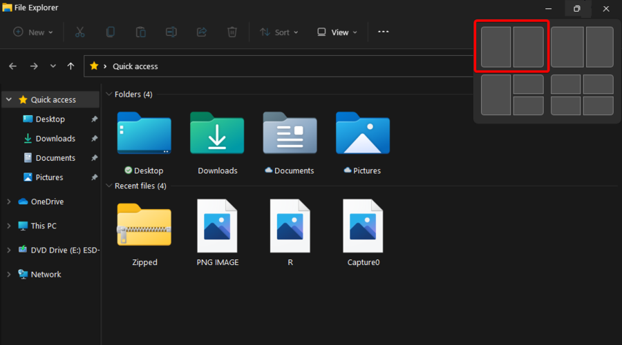Выбор макета разделения экрана