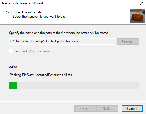 Transwiz создание архива профиля
