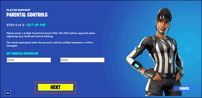 Выберите PIN дважды и нажмите Next