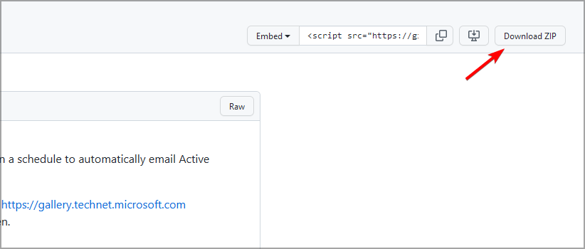Кнопка «Download zip» на странице GitHub