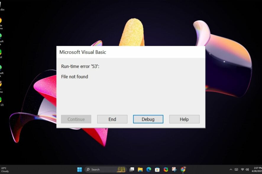 Ошибка runtime error 53 в Office — как исправить