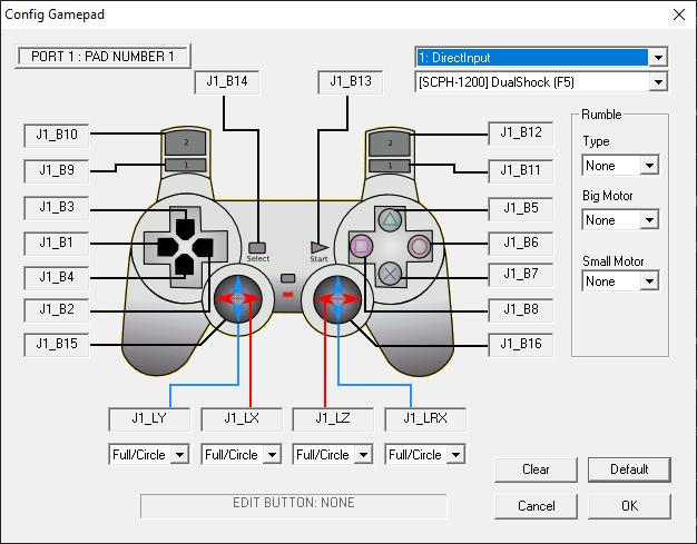 epsxe controller config directinput