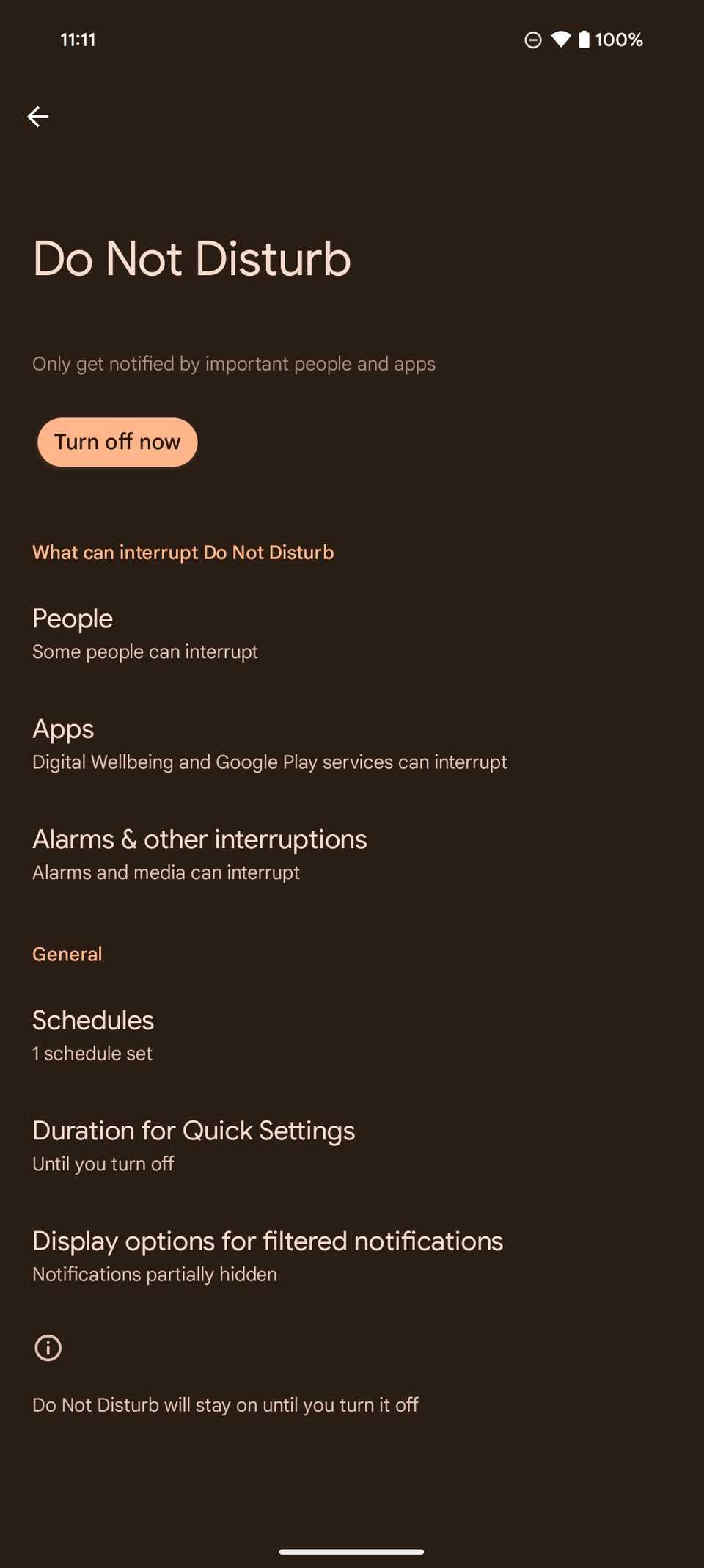 Настройки Не беспокоить на Pixel