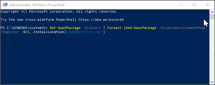 Запуск Windows PowerShell с правами администратора через поиск