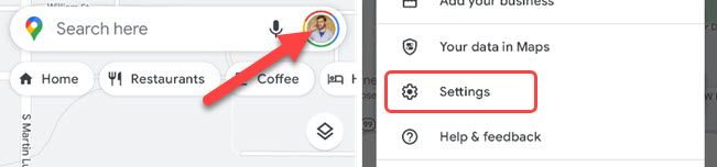 Tap your profile icon and select 