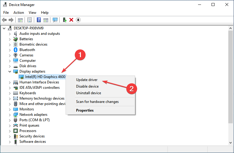 Обновление драйвера видеокарты