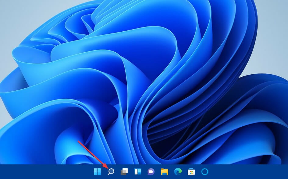 Значок поиска в панели задач Windows 11