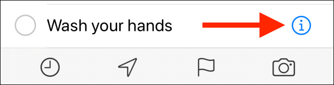 Tap on the info button