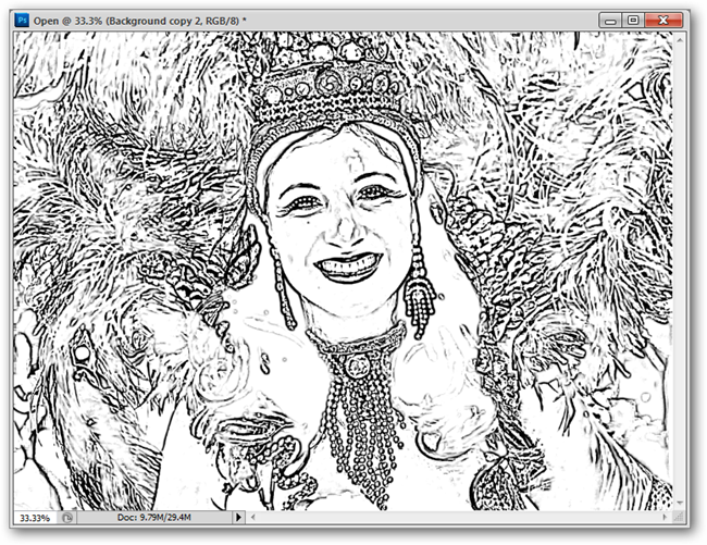 Параметры Photocopy для создания контуров