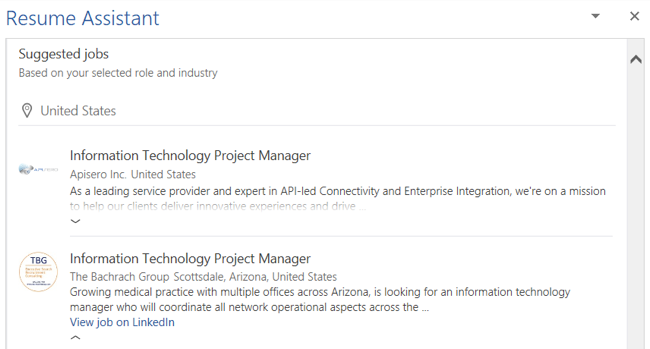 Раздел рекомендованных вакансий