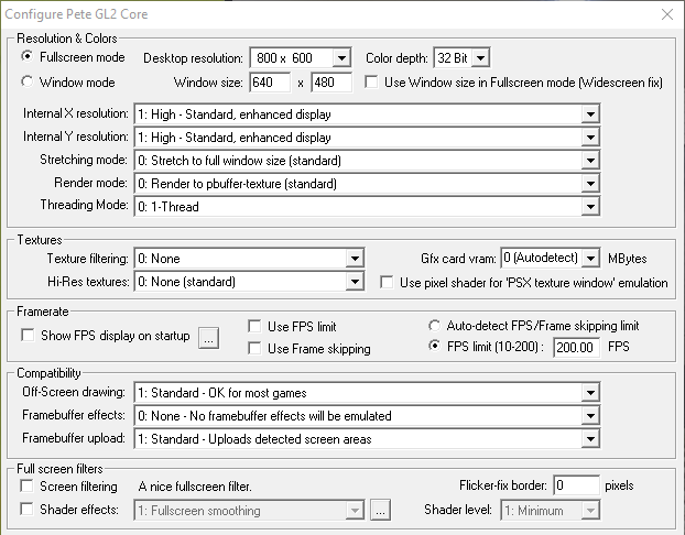 epsxe graphics config default settings