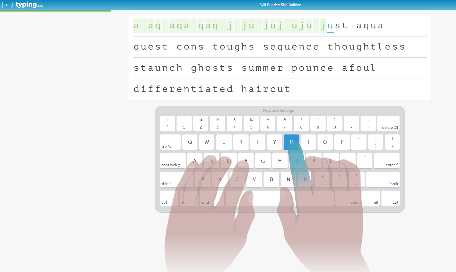 Typing.com learn to type lessons typing games track typing speed and accuracy