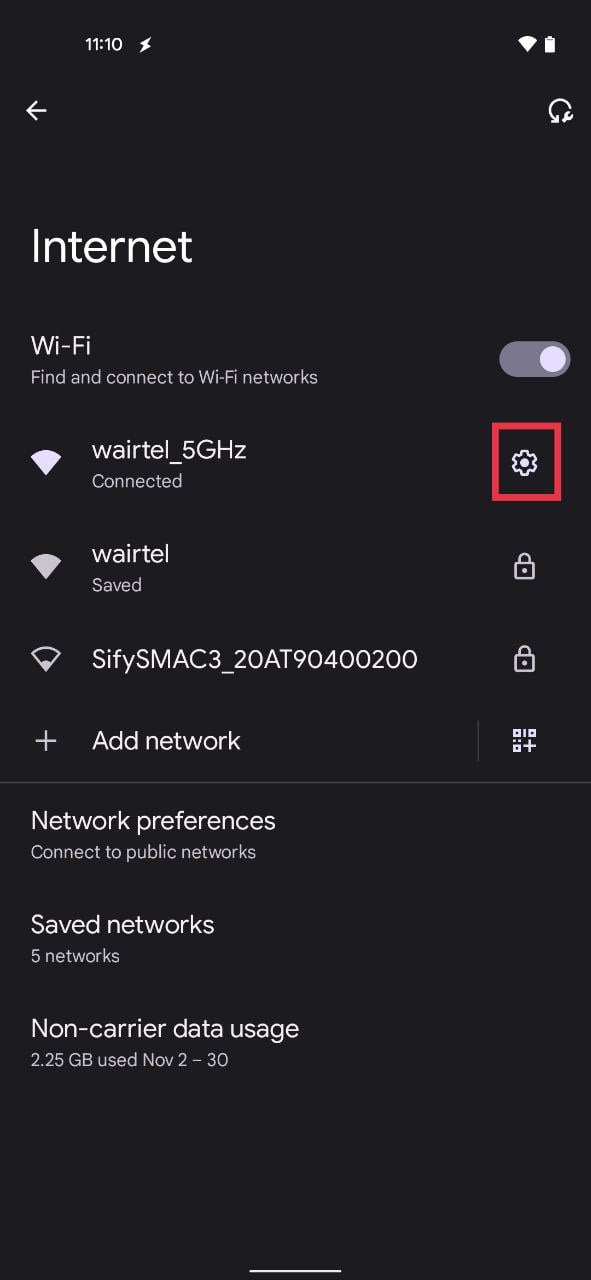 Изображение: экран настроек Wi‑Fi с кнопкой Поделиться