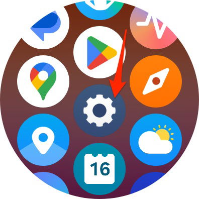 Значок Настройки на Samsung Galaxy Watch