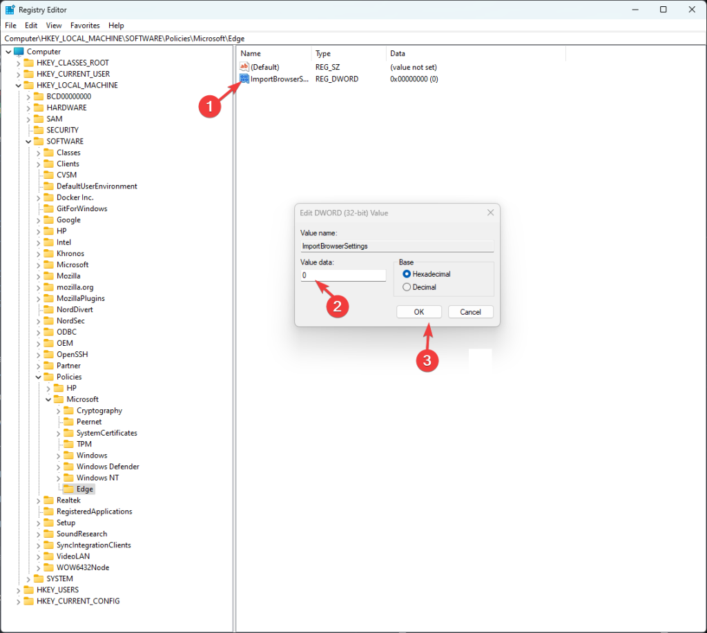 Установка значения DWORD в 0