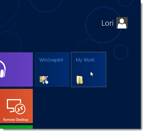 Приложение и папка закреплены на экране Пуск
