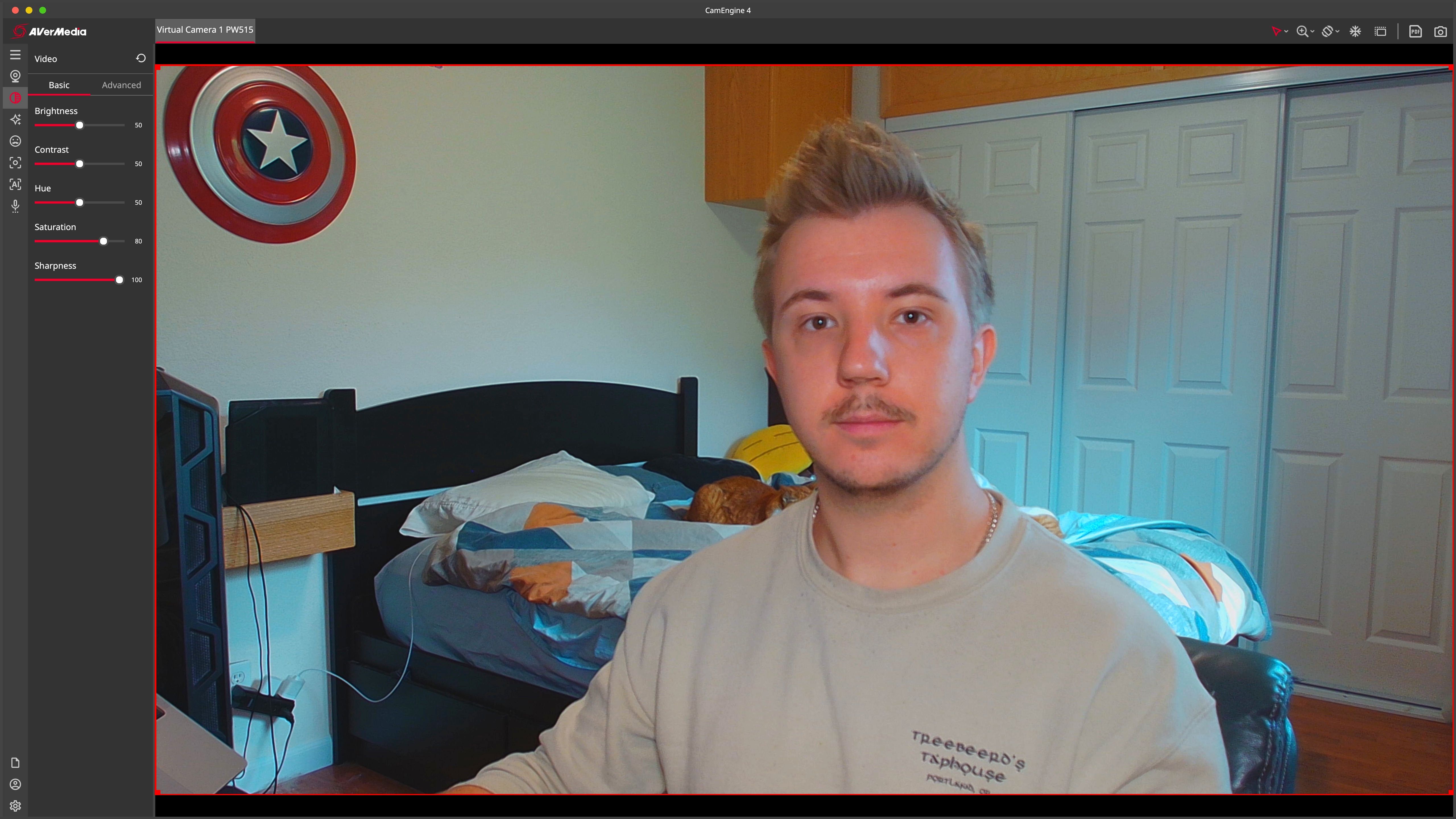 Moderately excessive webcam saturation example