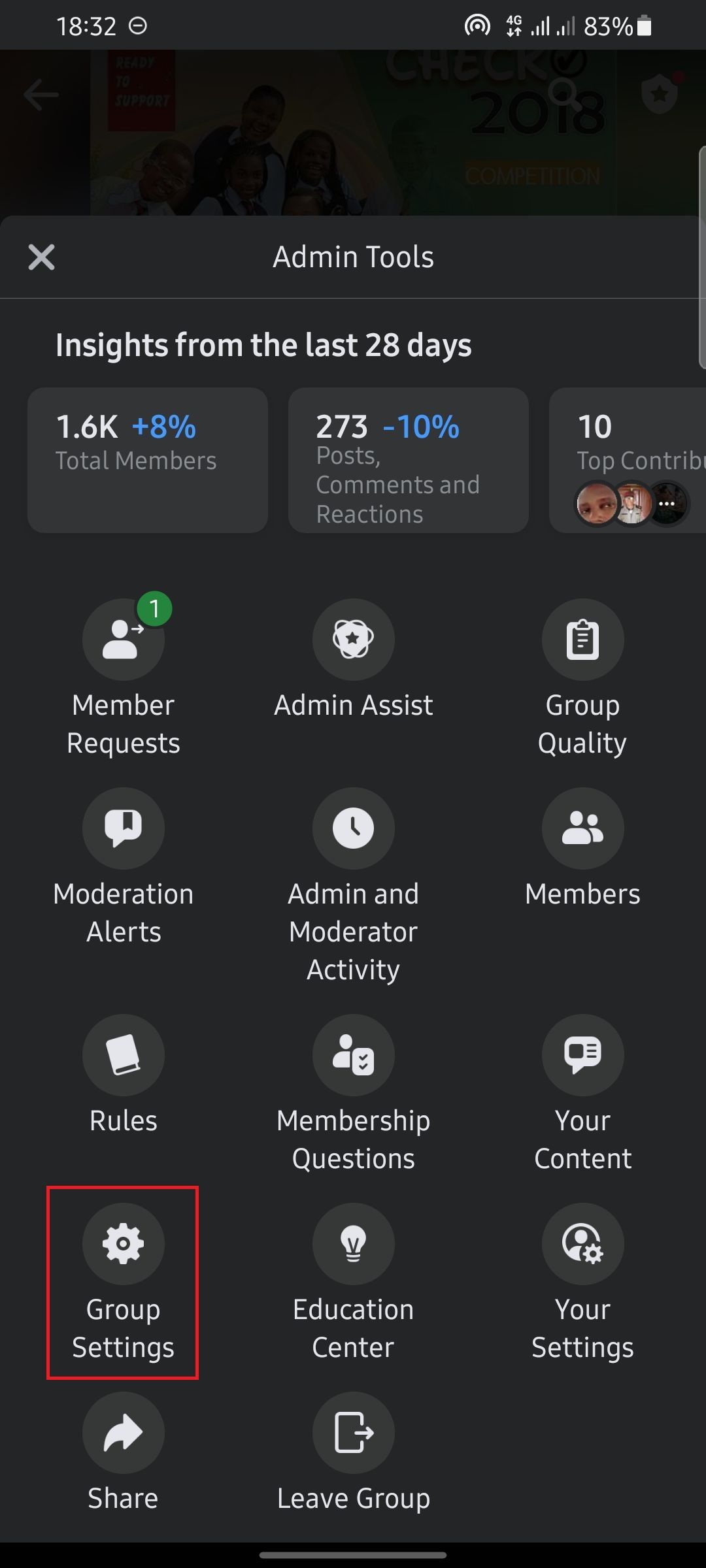 Инструменты администратора группы Facebook