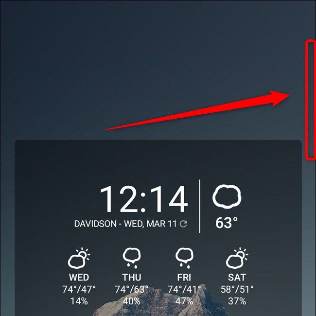 Свайп для открытия панели Edge на Samsung Galaxy S20