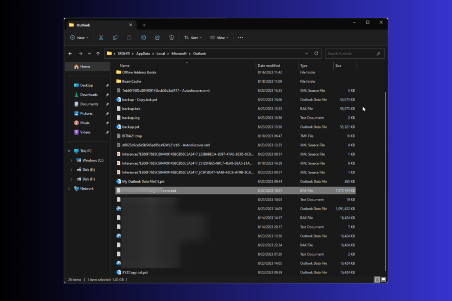Файл BAK в Outlook: что это и как восстановить