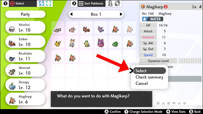 подтверждение выбора покемона для Surprise Trade