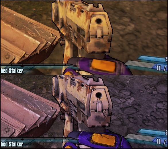 Сравнение качества текстур на низком и высоком уровне