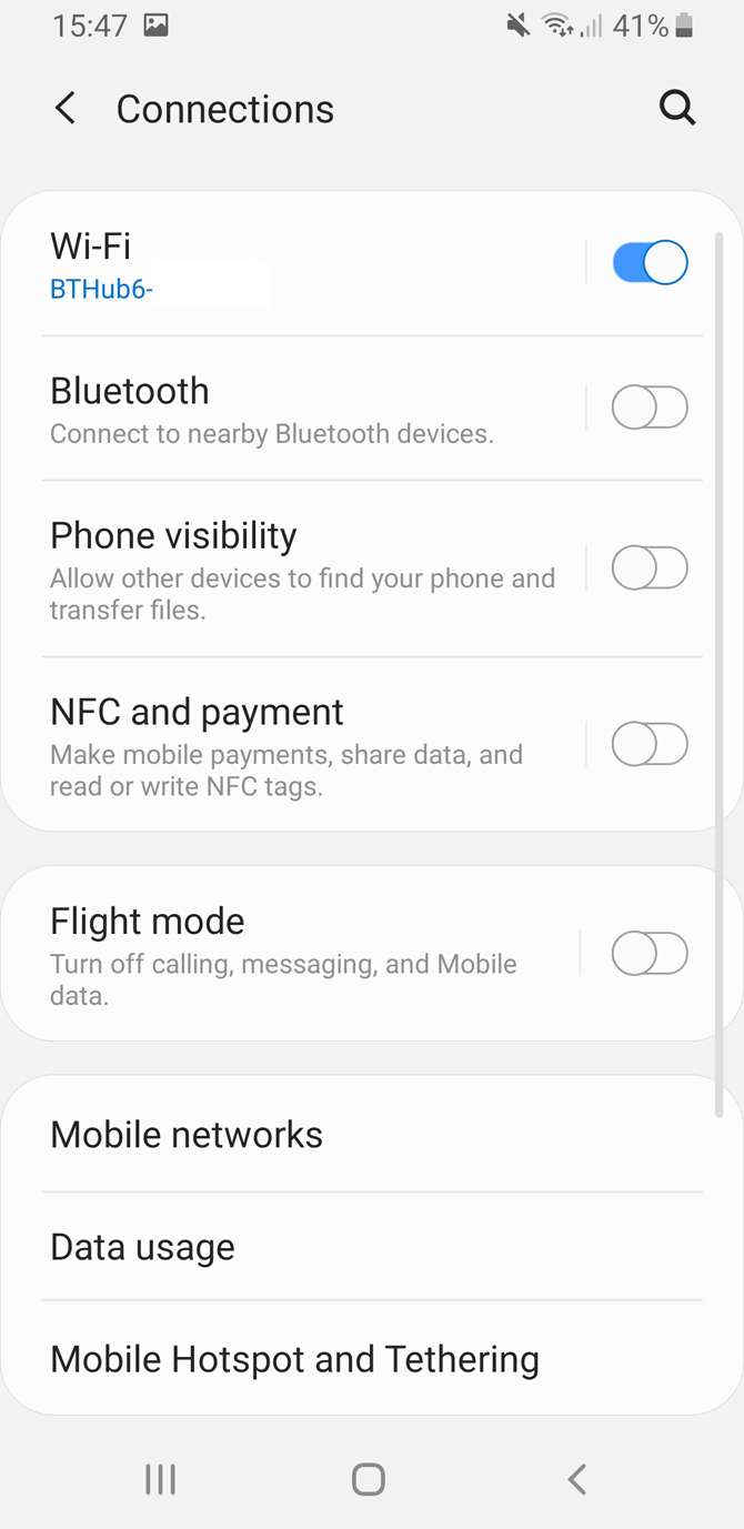 Найти настройки Wi‑Fi по подключению в Android