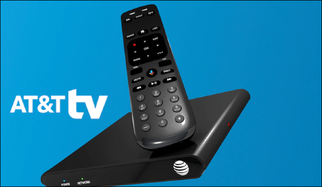 Логотип AT&T TV на синем фоне
