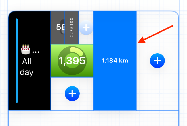 Тап по блоку для кастомизации