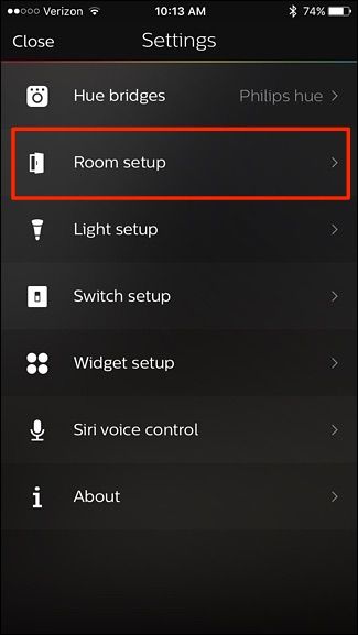 Настройки типа и состава комнаты