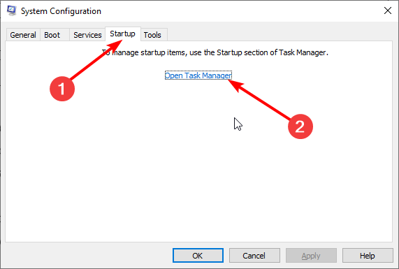 Открыть диспетчер задач