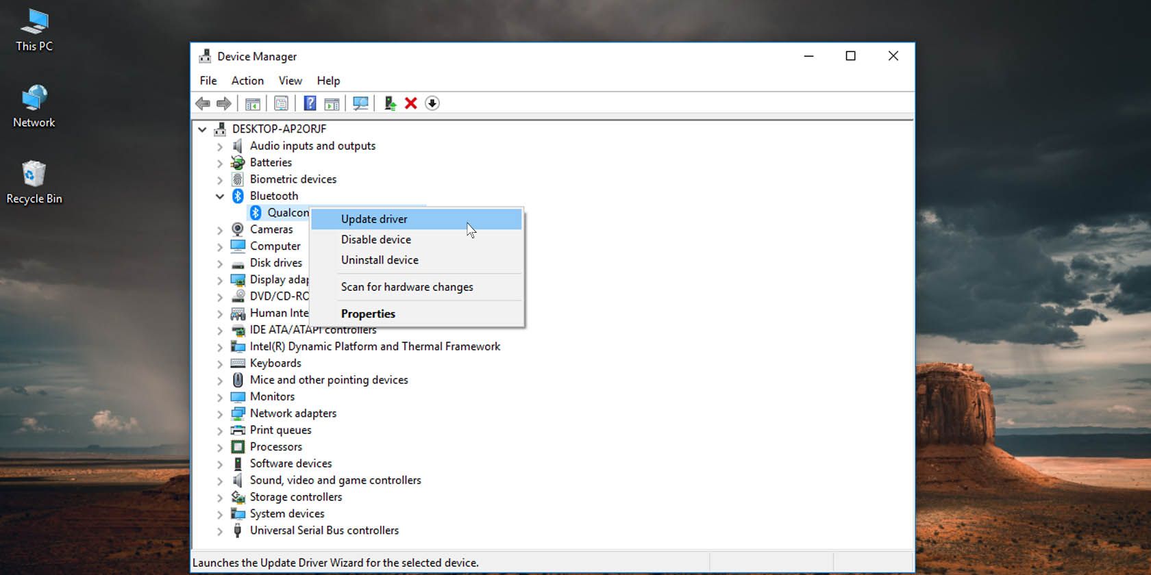 Обновление Bluetooth‑драйвера