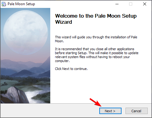 Мастер установки — шаг Next