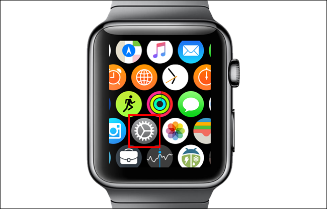 Переход в Настройки на Apple Watch
